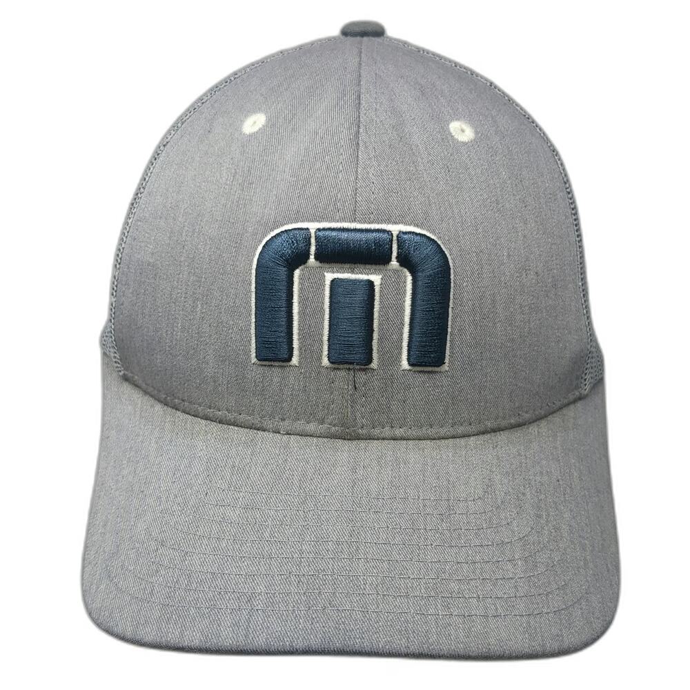 TravisMathew Trucker Hat Gray One Size Mesh Snapback Embroidered Logo Golf